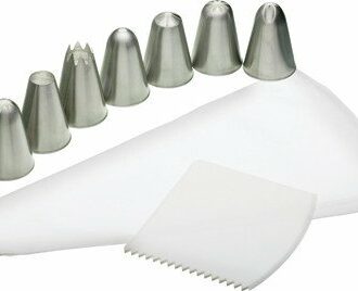 Kitchencraft Spritzbeutel-Set mit 7 Edelstahltüllen