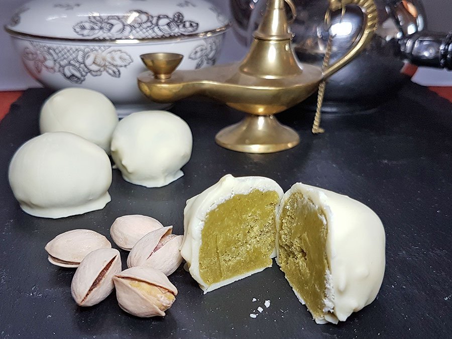 Pistazienmarzipan Pistazien low-carb Marzipan zuckerfreies Marzipan Rezept ohne Zucker