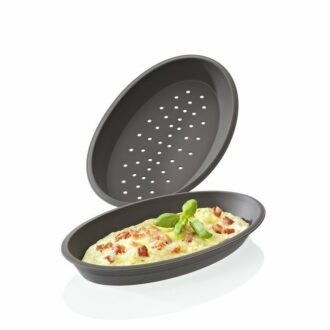 Lurch Flexiform Pizza Schiffchen Fladenbrot Backform gelocht 2er braun – Bild 3