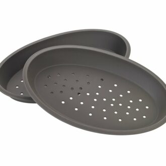 Alternative view of Lurch Flexiform Pizza Schiffchen Fladenbrot Backform gelocht 2er braun