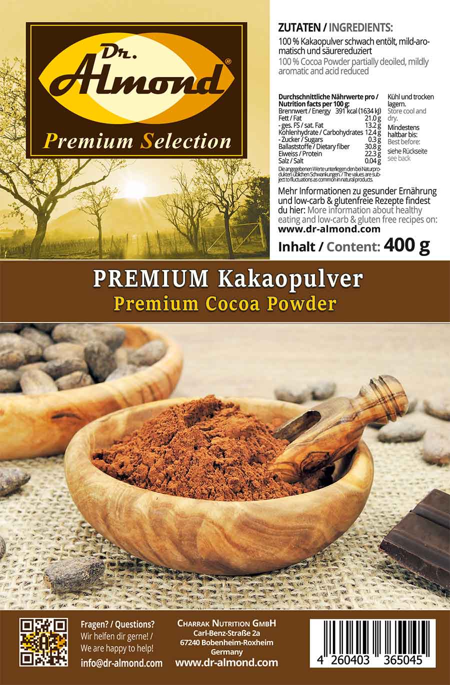 PREMIUM Kakaopulver - aromatischer Backkakao - ungesüsst, ohne Zuckerzusatz – Bild 4