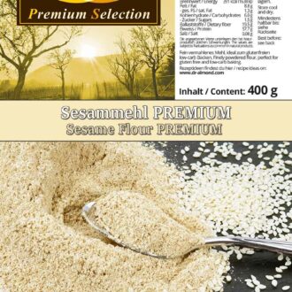 Sesammehl Sesamprotein PREMIUM teilentölt & glutenfrei 400 g – Bild 3
