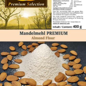 Mandelmehl PREMIUM hellbraun teilentölt 400 g – Bild 3