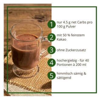 Alternative view of Trinkschokolade CLASSIC Trinkkakao Kakaopulver | low-carb keto | ohne Zuckerzusatz