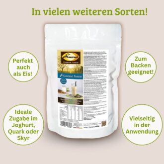 363-03-4K Gourmet Protein HASELNUSS-KAFFEE MILCHSHAKE Mehrkomponenten Proteinshake Keto Proteinpulver 76 % Protein Tüte